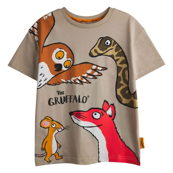 The Gruffalo Boys Characters Short-Sleeved T-Shirt (Pack of 2) / Brown - Picture 4 of 5